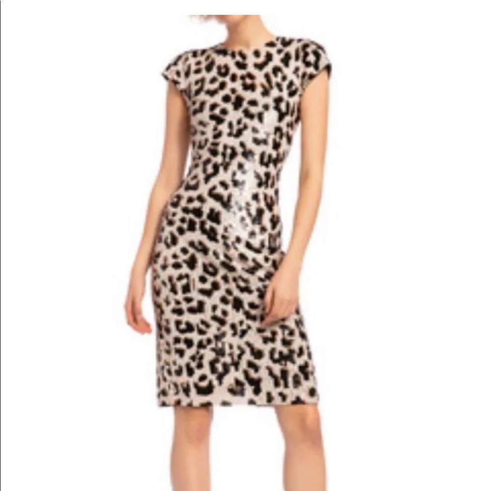 Alice and Olivia sequin “leopard print” dress size 8